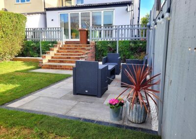 Back Garden Turf and Tiling