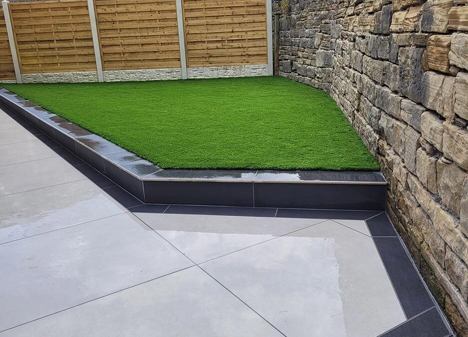 Porcelain Paving and Lawn